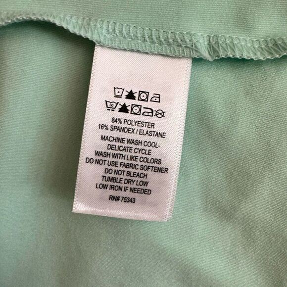 Tommy Bahama Golf Women’s Polo Quarter Zip Short Sleeves Tropical Collar Mint XL - Picture 4 of 5